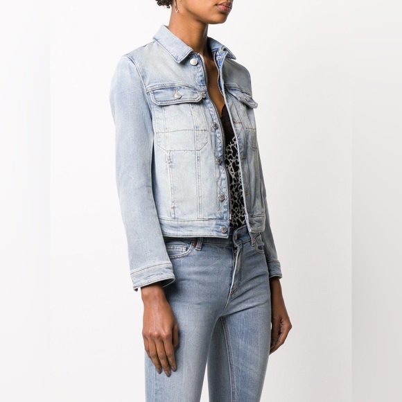 Nwt ZADIG & VOLTAIRE Skull Embellished Denim Jacket - Picture 4 of 9